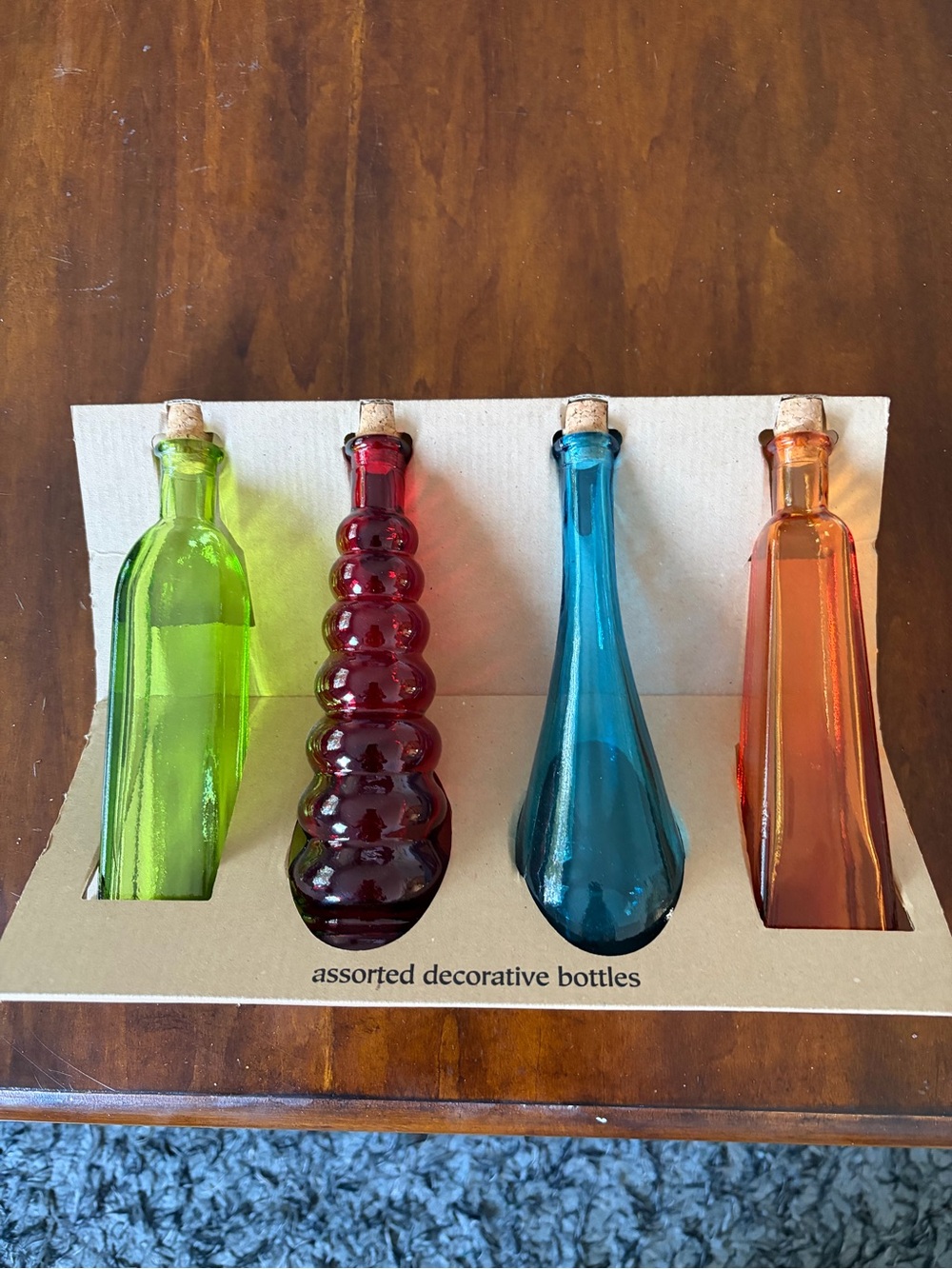 Pier 1 Assorted Colored Glass Bottles